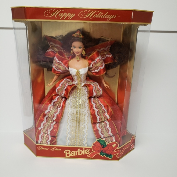 REDUCED RARE Mistake Holidays 1997 Barbie Doll ERROR/MISTAKE GREEN EYES - Picture 1 of 8